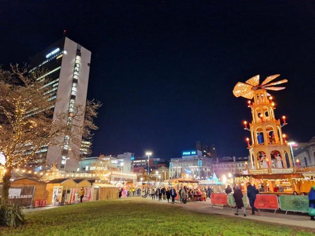 Manchester Christmas markets at night