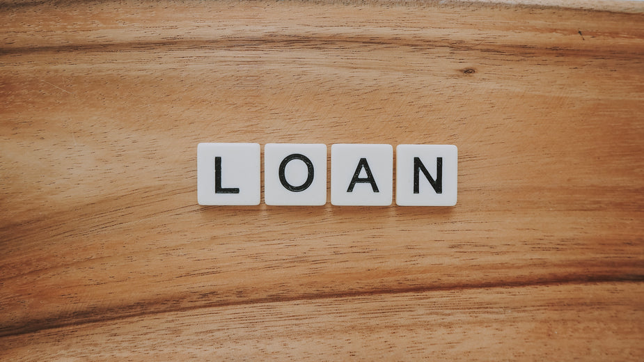 Blocks spelling out the word loan