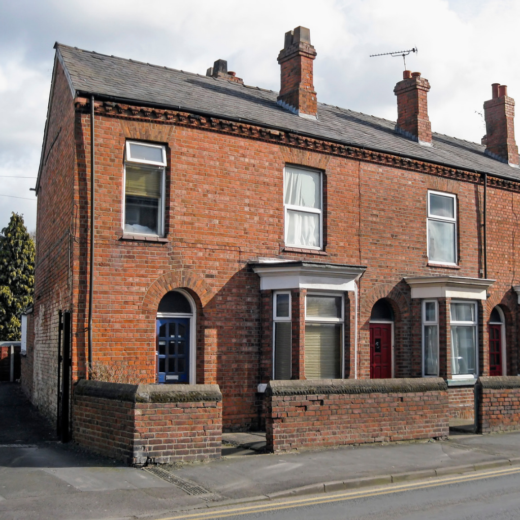 Red brick terrace houses in Manchester